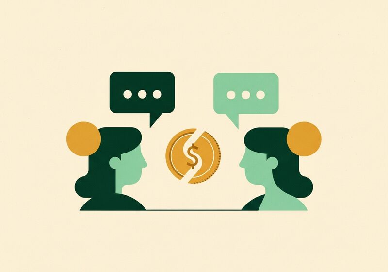 Flat illustration for the article 3 questions every couple needs to ask