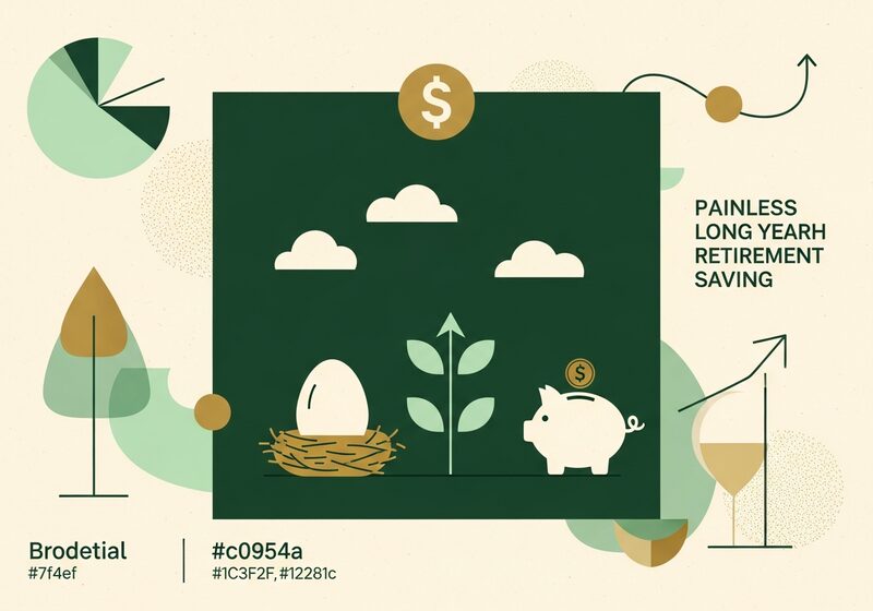 Flat illustration for the article Save for your future, painlessly