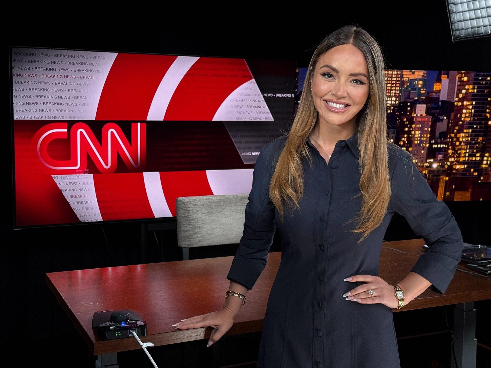 Nicole Lapin on the CNN set