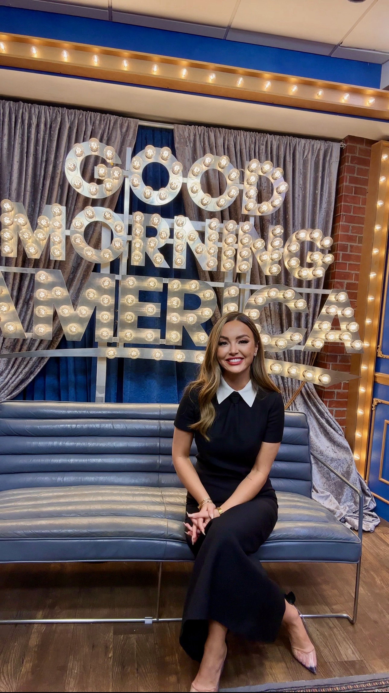 Nicole Lapin on the Good Morning America set