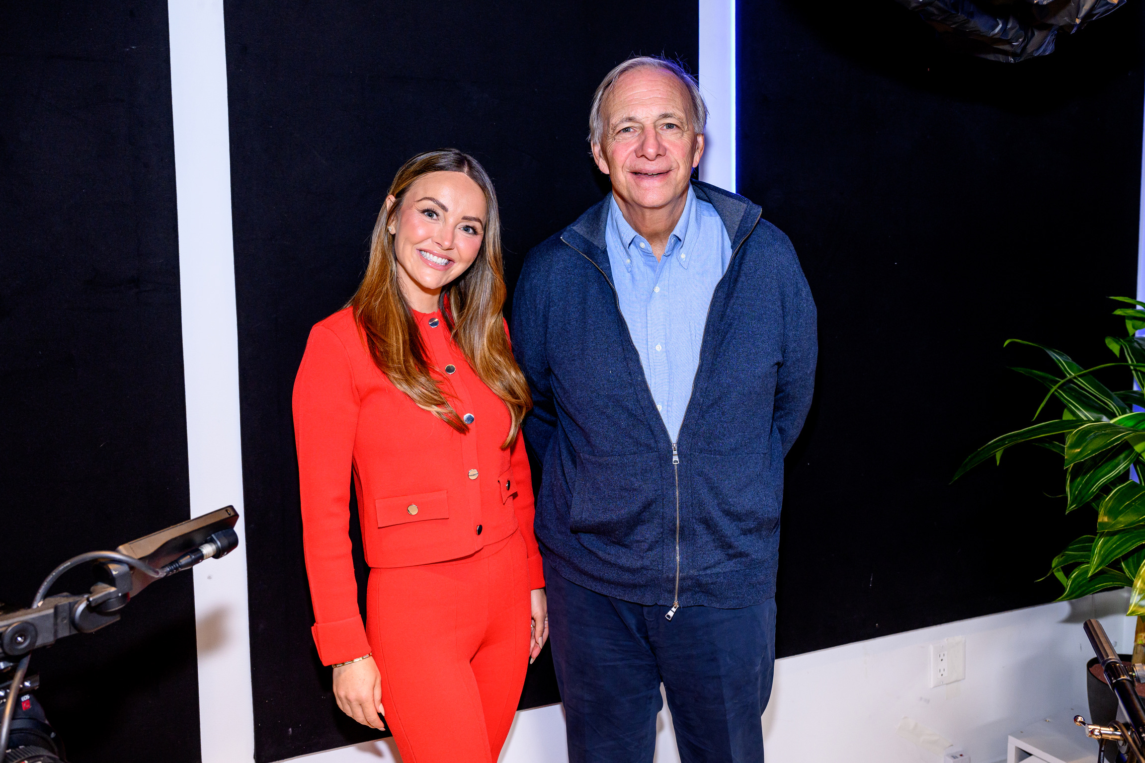 Nicole Lapin with Ray Dalio in the Money Rehab studio