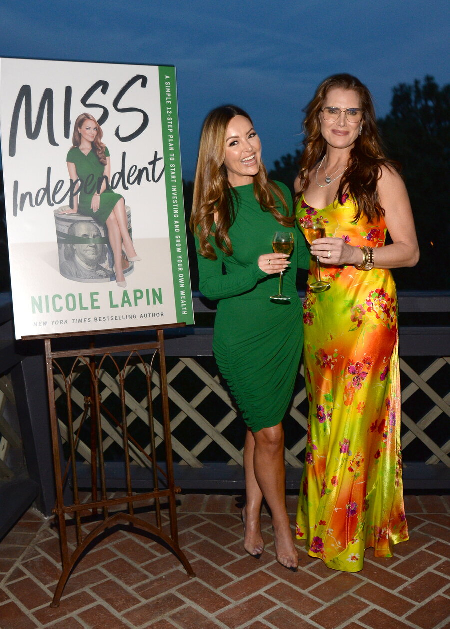 Nicole Lapin with Brooke Shields at the Miss Independent launch party
